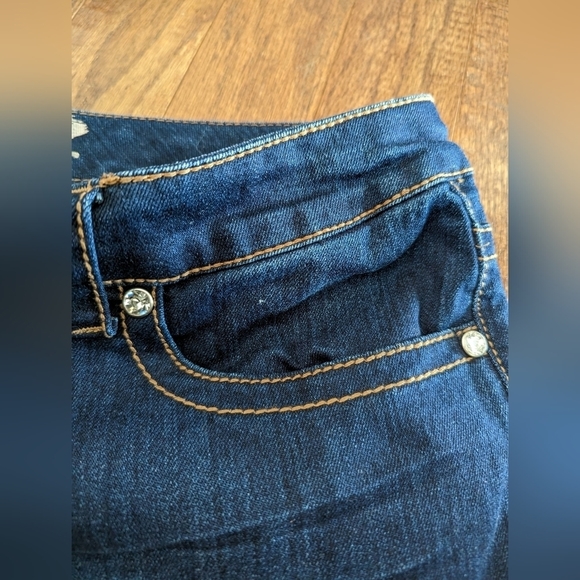 Seven luxe jeans from Lane Bryant, plus sz22, flare, crystal embellishments. - Picture 11 of 14